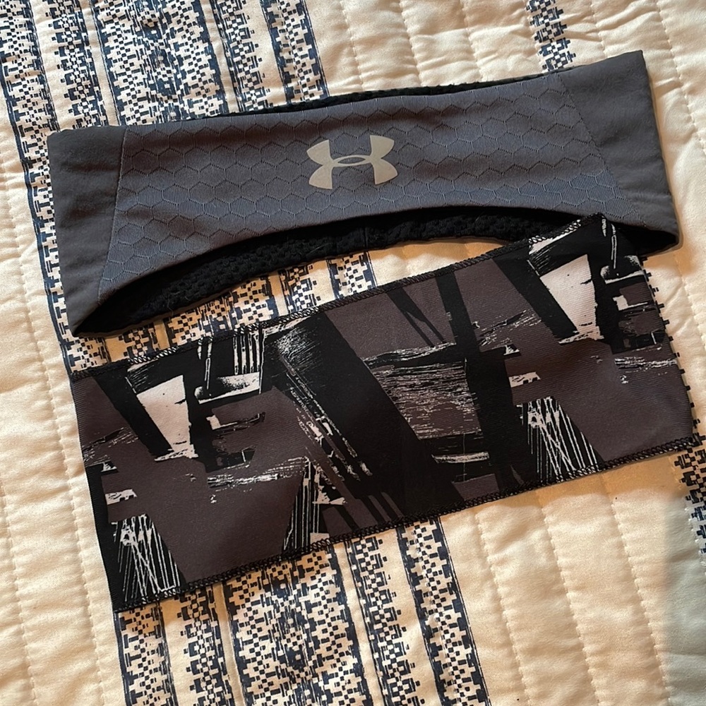 Never worn UA headbands. One is supposed to kind of cover your ears for warmth.